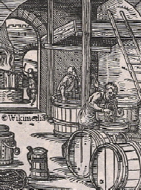 Darstellung des Bierbrauerhandwerkes aus dem Ständebuch des Jost Ammans aus dem Jahre 1568